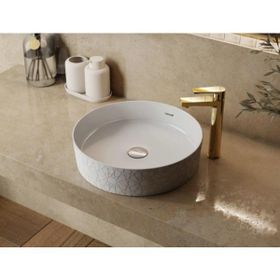 Creavit Loop 40 cm Selçuklu Rölyef Uygulamalı Yuvarlak Çanak Lavabo