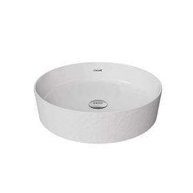 Creavit Loop 40 cm Selçuklu Rölyef Uygulamalı Yuvarlak Çanak Lavabo