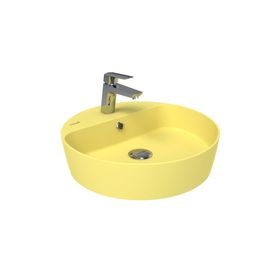 Creavit Loop Limon Çiçeği LP146-00LC00E-0000 45 cm Masaüstü Çanak Lavabo