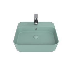 Creavit Loop Nil Yeşili 45 cm LP046-00NY00E-0000 Kare Çanak Lavabo