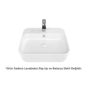 Creavit LP040 LOOP Beyaz 45 cm Masa Üstü İnce Lavabo