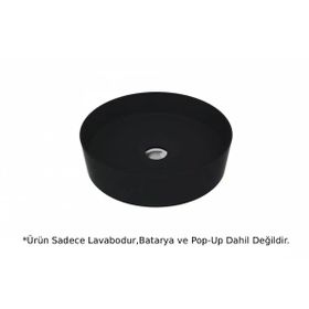 Creavit Lp145 Loop Mat Siyah 45 cm Masa Üstü Çanak Lavabo