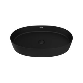 Creavit LP160-00KK00E-0000 60 cm Kömür Karası Loop Oval İnce Masaüstü Setüstü Çanak Lavabo