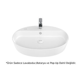 Creavit LP161 Tezgah Üstü 40x60 cm Beyaz Ultra Çanak Lavabo