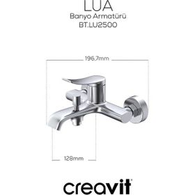 Creavit LU2500 Lua Gri Banyo Bataryası Armatürü