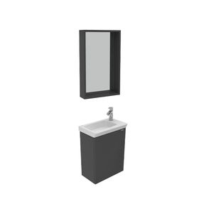 Creavit MI0045.00.AA Mio Antrasit Mat 45+45 cm Aynalı Banyo Dolabı