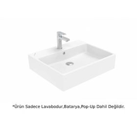 Creavit NX260 Next Beyaz 60 cm Kare Tezgah Üstü Lavabo