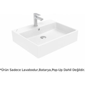 Creavit NX260 Next Beyaz 60 cm Kare Tezgah Üstü Lavabo