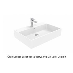 Creavit NX270 Next Beyaz 70 cm Kare Tezgah Üstü Lavabo