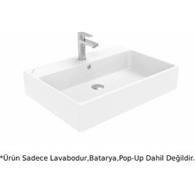 Creavit NX270 Next Beyaz 70 cm Kare Tezgah Üstü Lavabo