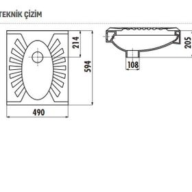Creavit Omega 50X60 Cm Beyaz Çevre Yıkamalı Tuvalet Taşı