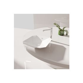 Creavit RB040 Ruby Tezgah Üzeri İnci Mat 40x40 cm Beyaz Lavabo