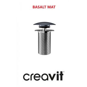 Creavit SF030.BSM Basalt Mat Pop Up Taşmasız Lavabo Sifon Başlığı