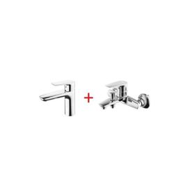 Creavit SO1500+SO2500 Solo Lavabo ve Banyo Bataryası Set