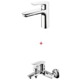 Creavit SO1500+SO2500 Solo Lavabo ve Banyo Bataryası Set