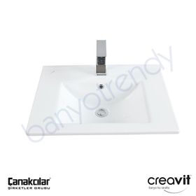 Creavit Su 75 cm Etajerli Lavabo