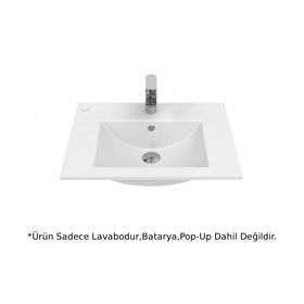Creavit SU060 Su Etajerli ve Dolap Uyumlu Beyaz Lavabo