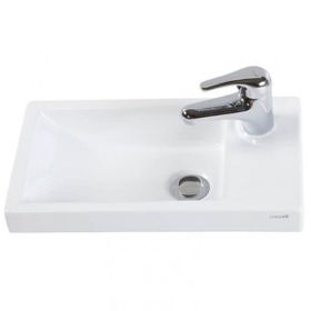 Creavit TP025 25x45 cm Beyaz Elmas Dolap Üstü Lavabo
