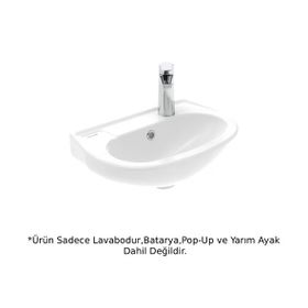 Creavit TP030 30x45 cm Beyaz Yarım Ayak Oval Lavabo