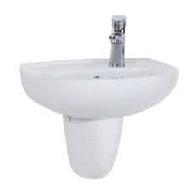 Creavit TP030 30x45 cm Beyaz Yarım Ayak Oval Lavabo