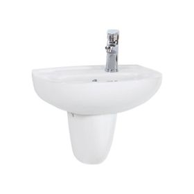 Creavit TP030 30x45 cm Beyaz Yarım Ayak Oval Lavabo