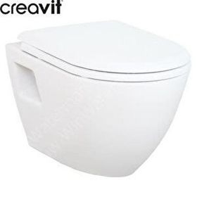 Creavit TP325 Terra Asma Klozet + Beyaz Yeni Silim Yavaş Kapanır Kapak Seti