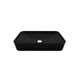 Creavit UL060-00SM00E-0000 Ultra 60 cm Mat Siyah Dikdörtgen Çanak Lavabo