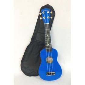 Cremonia AU01L-21DBL mavi Soprano Ukulele kılıf+pena