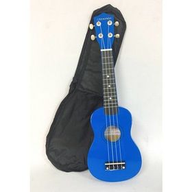 Cremonia AU01L-21DBL mavi Soprano Ukulele kılıf+pena
