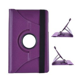CresCent Samsung Galaxy Tab E SM-T560-T561-T562-T565-T567 9.6 İnç 360 Derece Dönebilen Standlı Mor Kılıf