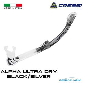 Cressi Alpha Ultra Dry Black Silver Şnorkel