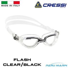 Cressi Flash Clear Black Yüzücü Gözlüğü