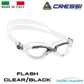 Cressi Flash Clear Black Yüzücü Gözlüğü