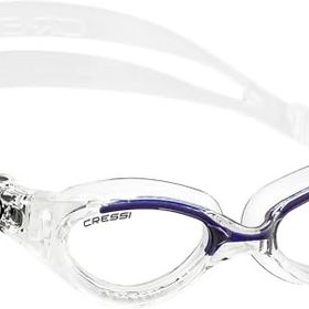 Cressi Flash Mavi Tek Beden Small Daha Minyon Yüze Sahip Kadın ve Gençler İçin Çizilmelere Karşı Dayanıklı UV korumalı Yüzücü Gözlüğü