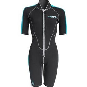 Cressi Lido Lady Shorty Siyah Aquamarine 2 mm Dalış Elbisesi