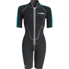 Cressi Lido Lady Shorty Siyah Aquamarine 2 mm Dalış Elbisesi