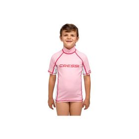 Cressi Rash Guard Junior Girl No 2 Pembe Beyaz Kısa Kollu T-Shirt