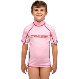 Cressi Rash Guard Junior Girl No 2 Pembe Beyaz Kısa Kollu T-Shirt