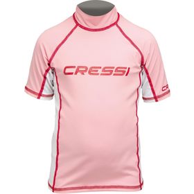 Cressi Rash Guard Junior Girl No 2 Pembe Beyaz Kısa Kollu T-Shirt