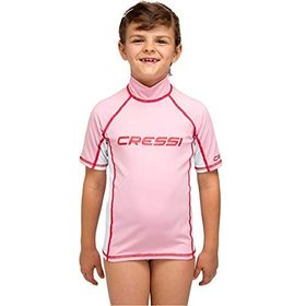 Cressi Rash Guard No:3 Pembe Beyaz Kız Çocuk Kısa Kollu T-Shirt