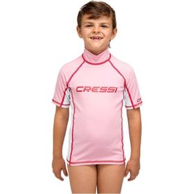 Cressi Rash Guard No:3 Pembe Beyaz Kız Çocuk Kısa Kollu T-Shirt