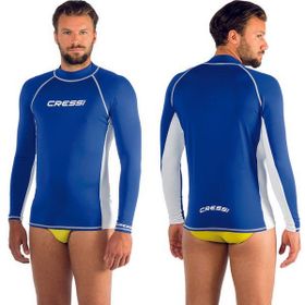 Cressi Rash Guard Uzun Kollu Mavi Erkek T-Shirt