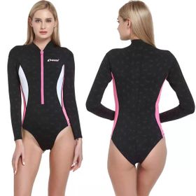 Cressi Termico Lady 2 mm Pembe-Beyaz Shorty Uzun Kol Yüzücü Elbisesi