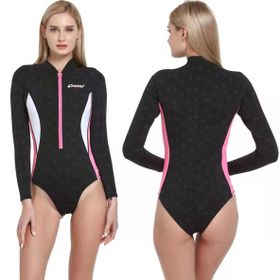 Cressi Termico Lady 2 mm Pembe-Beyaz Shorty Uzun Kol Yüzücü Elbisesi