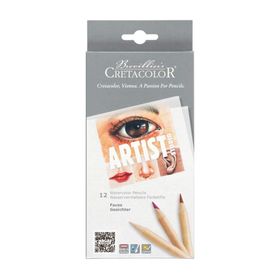 Cretacolor 12 Parça N:283 10 Artist Studio Watercolor Pencils Faces Set