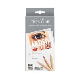 Cretacolor 12 Parça N:283 10 Artist Studio Watercolor Pencils Faces Set