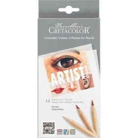 Cretacolor 12 Parça N:283 10 Artist Studio Watercolor Pencils Faces Set