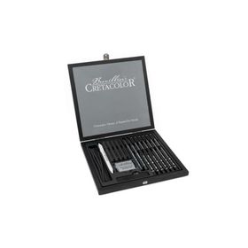 Cretacolor 46040 Black Box 20'li Kömür ve Karakalem Çizim Seti