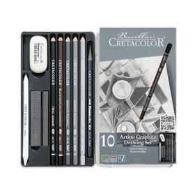 Cretacolor Artino Graphite 10'lu Metal Kutu 40021 Eskiz Seti