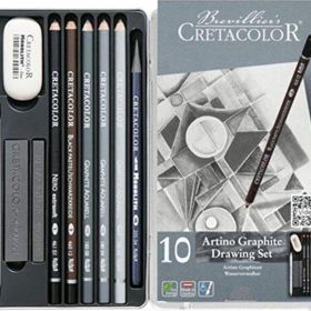 Cretacolor Artino Graphite 10'lu Metal Kutu 40021 Eskiz Seti